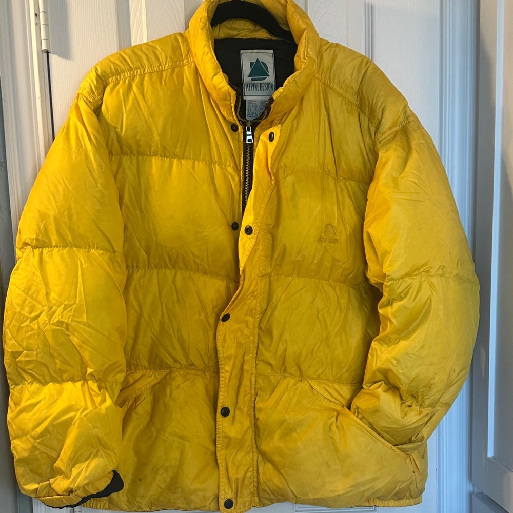 Alpine Design Bright Yellow Puffer Jacket XL